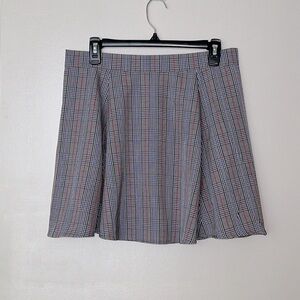 💫NWT - CHOCOLATE USA Plaid Black & Red Fit & Flare Skater Skirt Size Large
